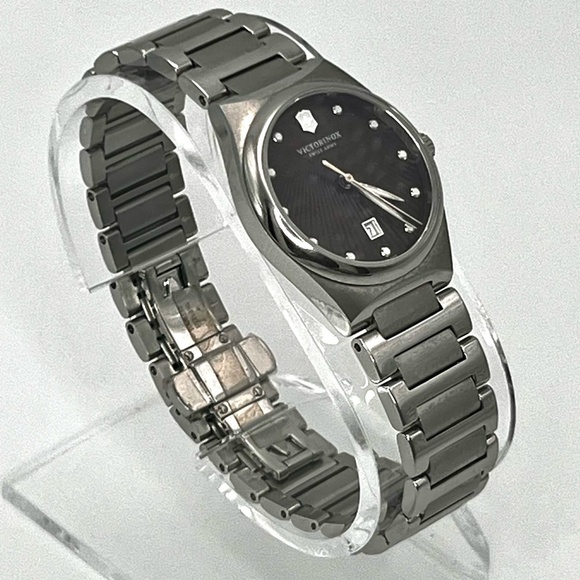 Victorinox Swiss Army Victoria Brown dial Stainless Steel Ladies Watch Working - Picture 3 of 10